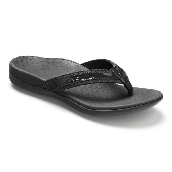 Vionic - Women's Tide II Toe Post Sandal - Black - Click Image to Close