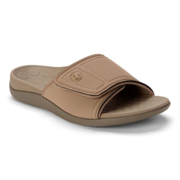 Vionic - Men's Kiwi Slide Sandal - Camel Khaki - Click Image to Close