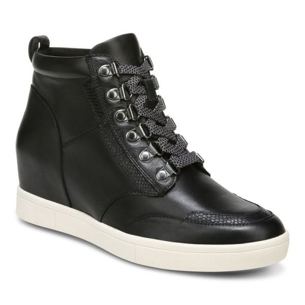 Vionic - Women's Jordy High Top - Black Leather - Click Image to Close