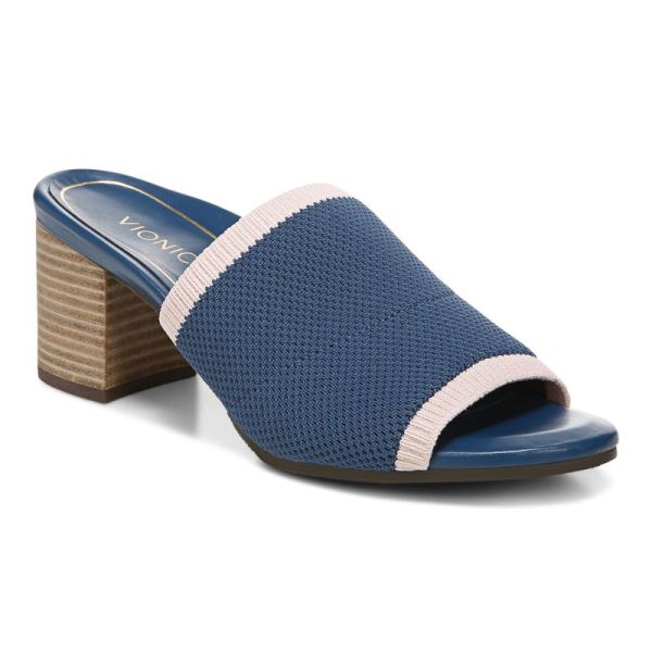 Vionic - Women's Fleur Heeled Sandal - Dark Blue