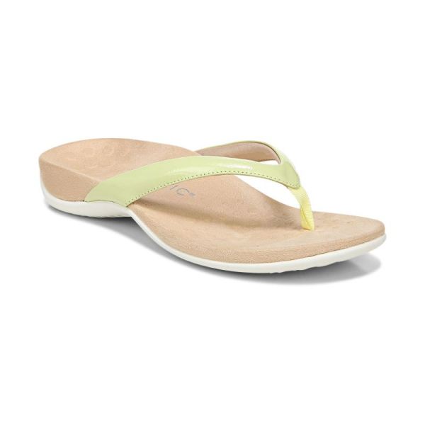 Vionic - Women's Dillon Toe Post Sandal - Pale Lime - Click Image to Close