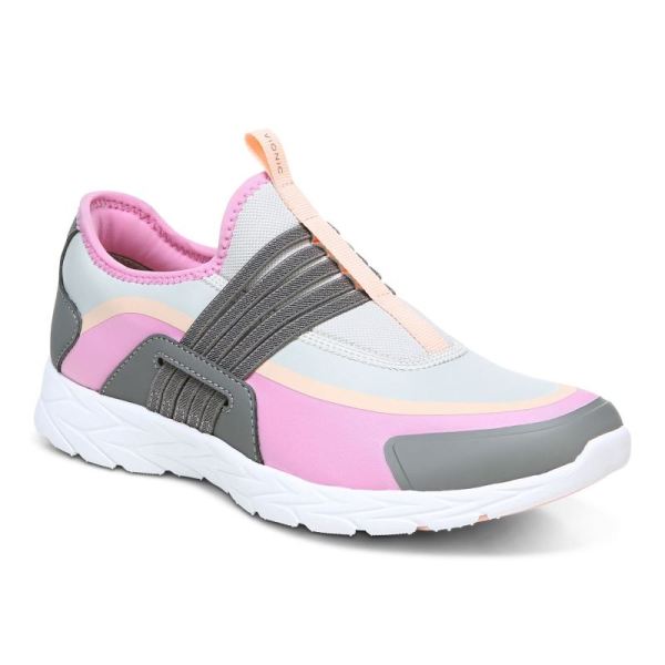 Vionic - Women's Vayda Slip On Sneaker - Grey Pink