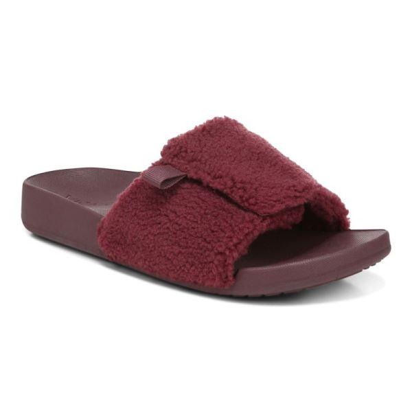 Vionic - Women's Keira Slide Sandal - Port Shearling