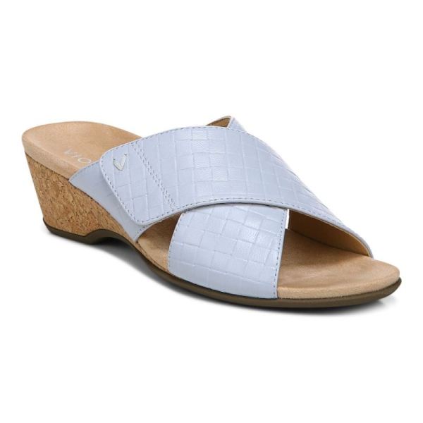 Vionic - Women's Leticia Wedge Sandal - Blue Haze - Click Image to Close