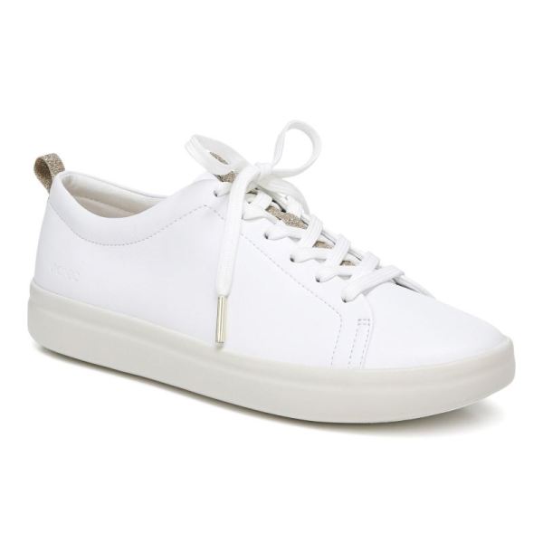 Vionic - Women's Paisley Sneaker - White Leather - Click Image to Close