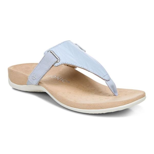 Vionic - Women's Wanda T-Strap Sandal - Blue Haze - Click Image to Close