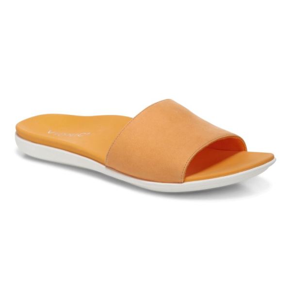 Vionic - Women's Val Slide Sandal - Arancio Nubuck - Click Image to Close