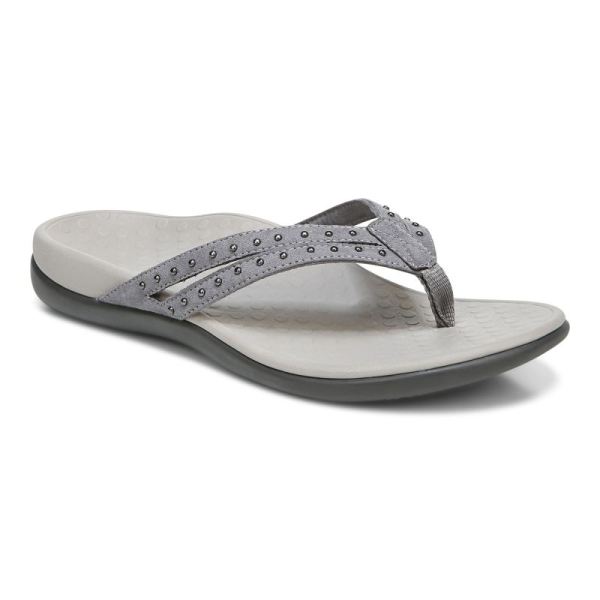 Vionic - Women's Tasha Toe Post Sandal - Slate Grey