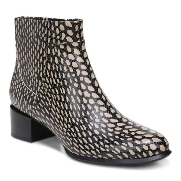 Vionic - Women's Kamryn Ankle Boot - Black With Spots