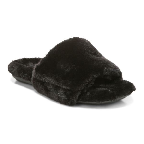 Vionic - Women's Dream Plush Slipper - Black Plush