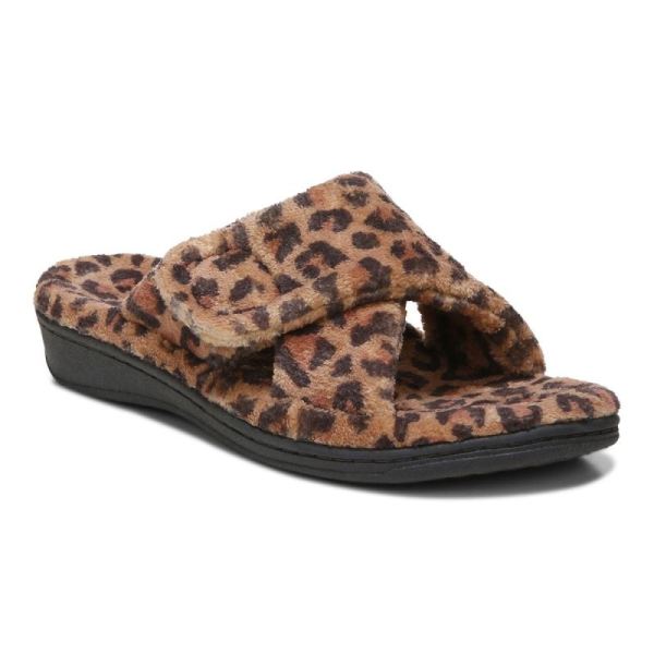 Vionic - Women's Relax Slippers - Brown Leopard