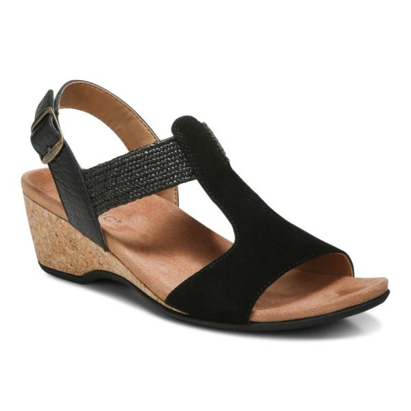 Vionic - Women's Kaytie Wedge Sandal - Black