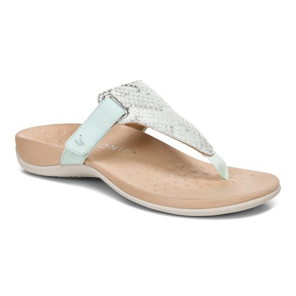 Vionic - Women's Wanda T-Strap Sandal - Seafoam - Click Image to Close