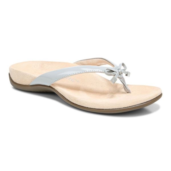 Vionic - Women's Bella Toe Post Sandal - Light Grey - Click Image to Close