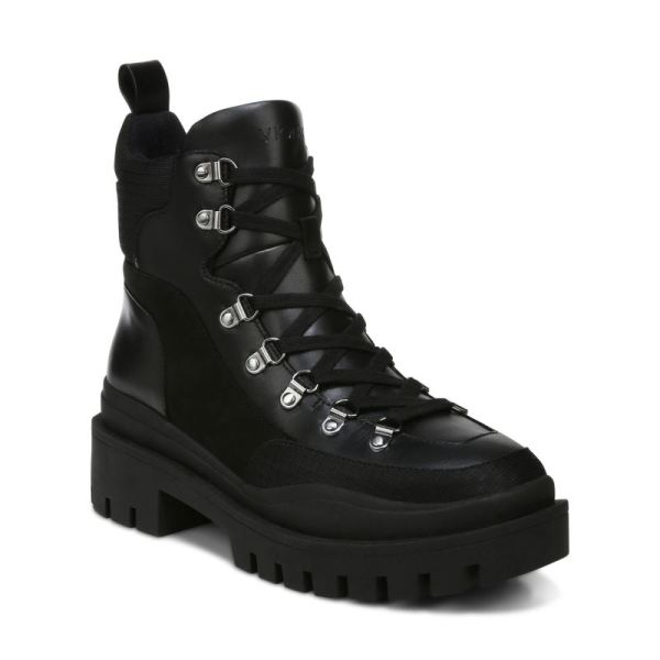 Vionic - Women's Jaxen Boot - Black Leather Textile