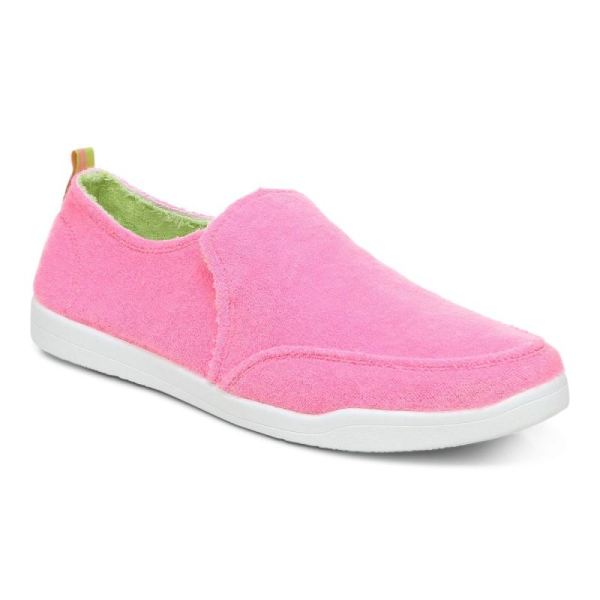 Vionic - Women's Malibu Slip On - Bubblegum Terry - Click Image to Close