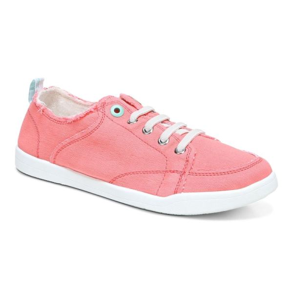 Vionic - Women's Pismo Casual Sneaker - Sea Coral Canvas - Click Image to Close