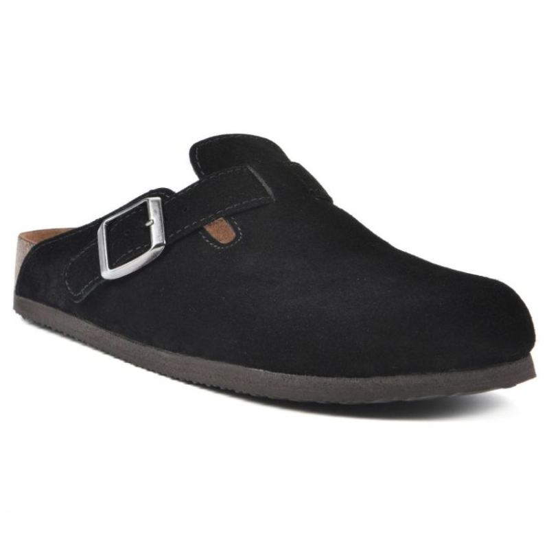 White Mountain Women's Bari Leather Footbeds Clog-Black Suede | Canada Outlet White Mountain Women's Bari Leather Footbeds Clog-Black Suede | Canada Outlet