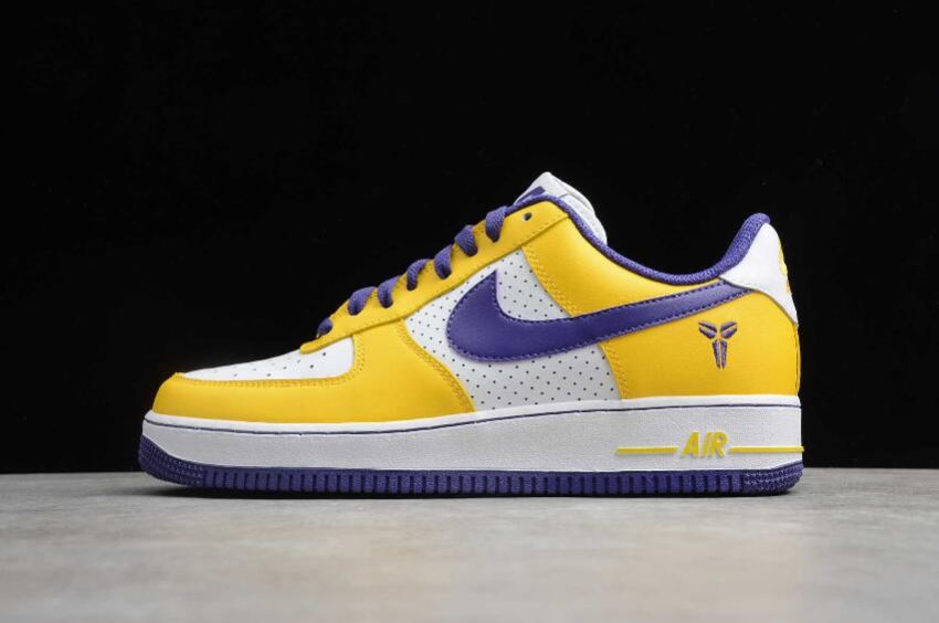 Men's Nike Air Force 1 07 White Yellow Purple 314192-151 Running Shoes - Click Image to Close