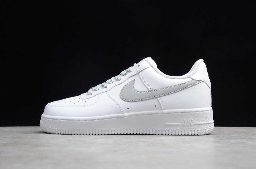 Men's Nike Air Force 1 07 Low White Grey 315115-112 Running Shoes - Click Image to Close