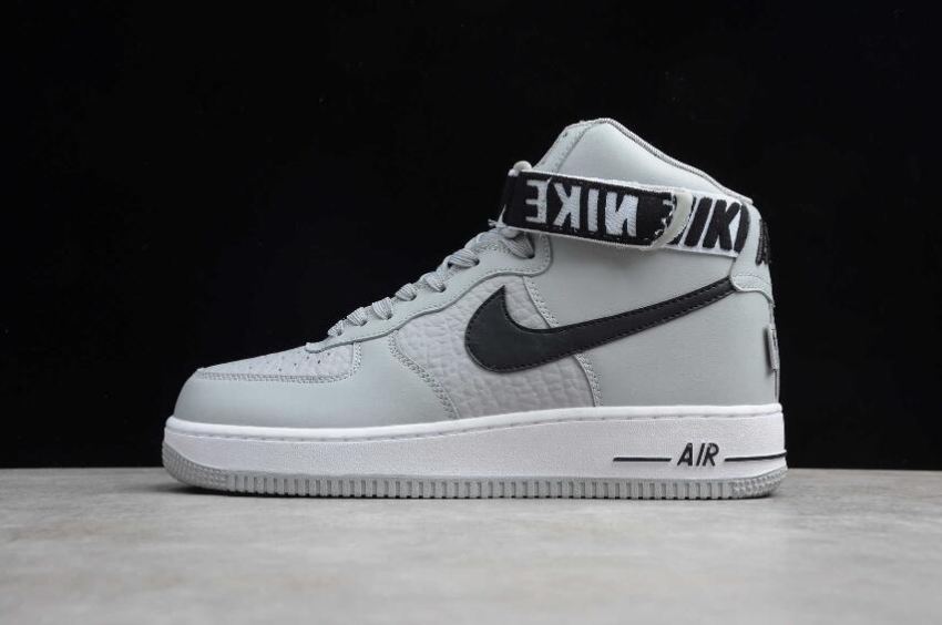 Men's Nike Air Force 1 High 07 FLT Silver Black White 315121-044 Running Shoes - Click Image to Close