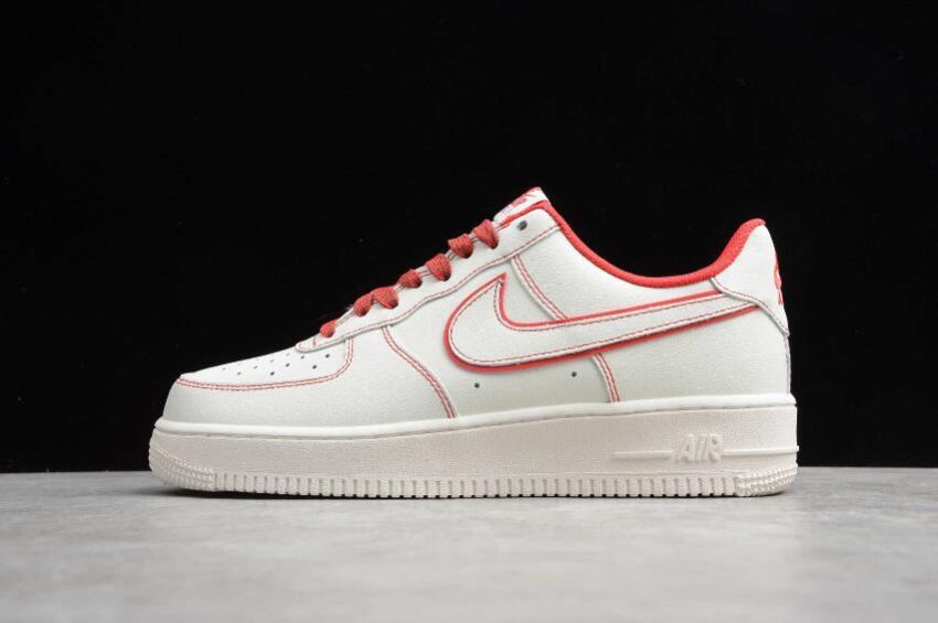 Men's Nike Air Force 1 07 Biege Red 315122-707 Running Shoes