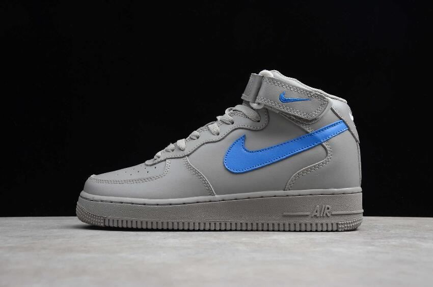 Women's Nike Air Force 1 Mid 07 CeWoment Grey Royal 315123-040 Running Shoes - Click Image to Close