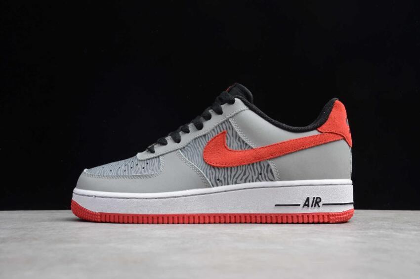 Men's Nike Air Force 1 Reflect Silver University Red 488298-072 Running Shoes - Click Image to Close