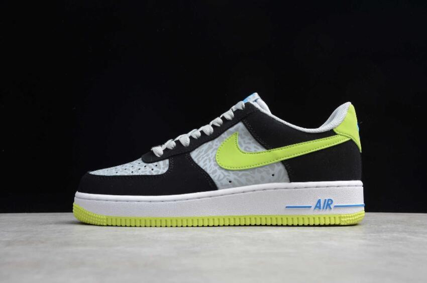 Women's Nike Air Force 1 Reflect Silver Volt Black 488298-077 Running Shoes