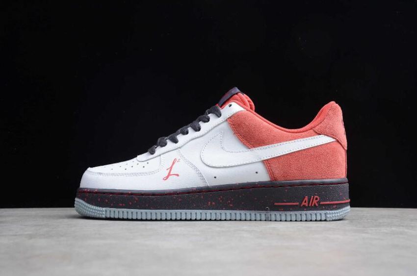 Men's Nike Air Force 1 White Fusion Red Grdrn 488298-141 Running Shoes - Click Image to Close