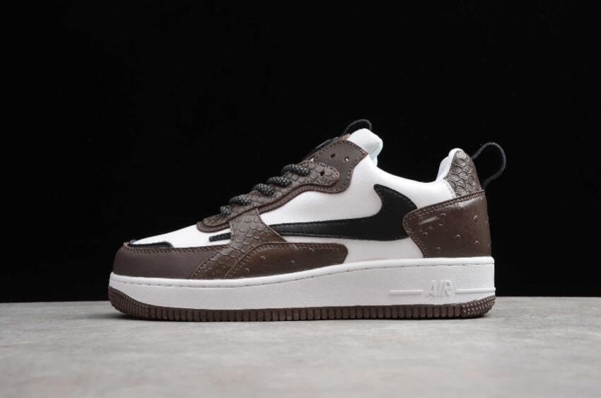 Women's Nike Air Force 1 AC White Brown Black 630939-003 Running Shoes