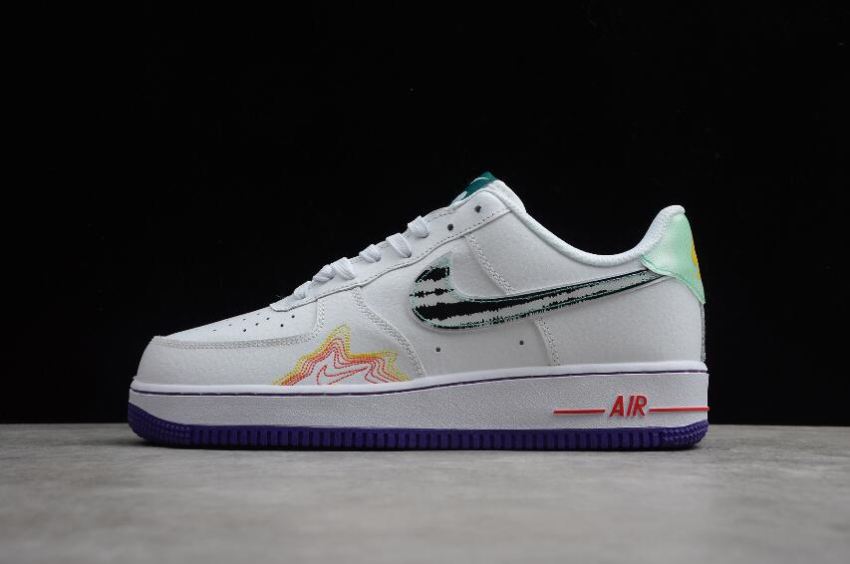 Men's Nike Air Force 1 07 White Purple 669916-100 Running Shoes