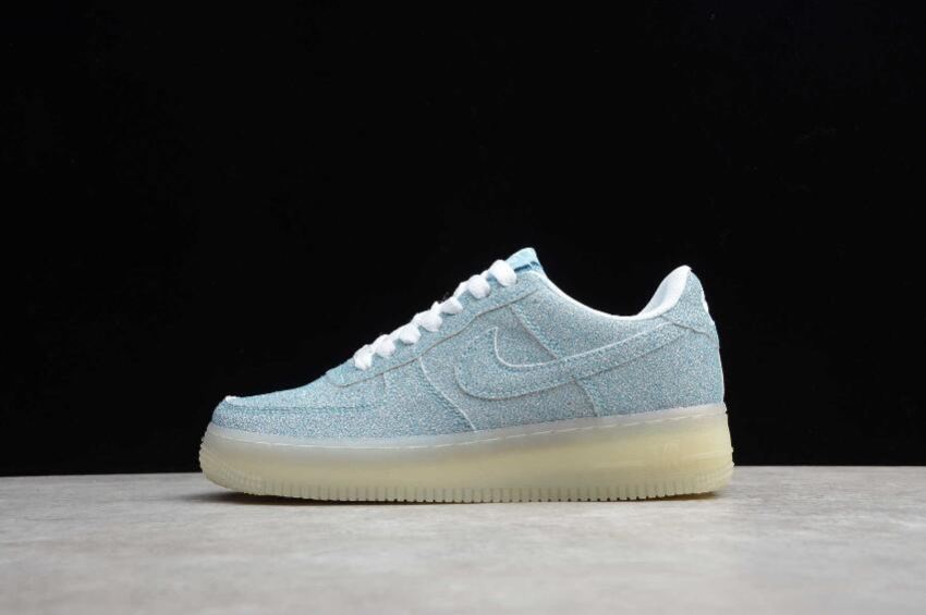 Women's Nike Air Force 1 GS Blue Silver 718152-009 Running Shoes - Click Image to Close