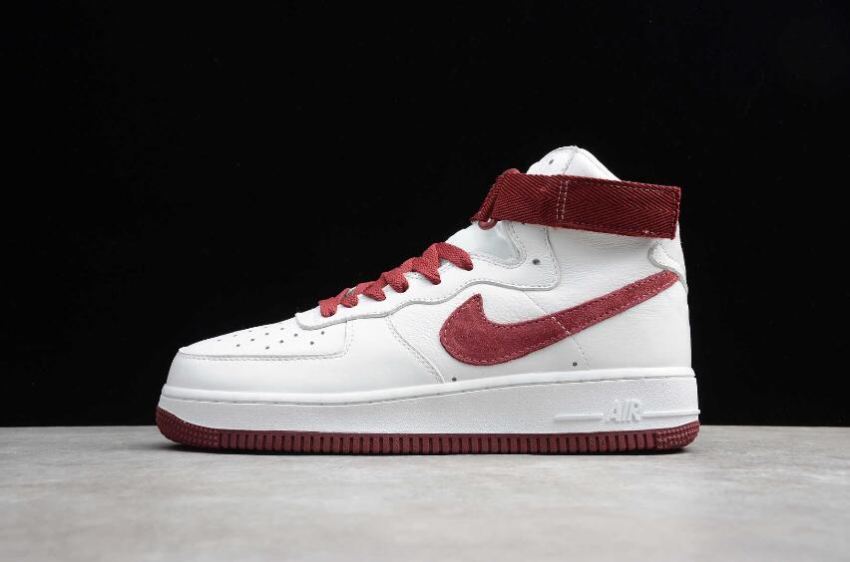 Men's Nike Air Force 1 High Nai Ke Summit White Team Red 743546-106 Running Shoes - Click Image to Close