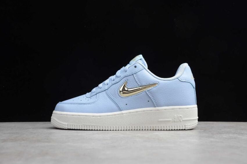 Women's Nike Air Force 1 07 PRM LX Royal Tint Metallic Gold Star A03814-400 Running Shoes