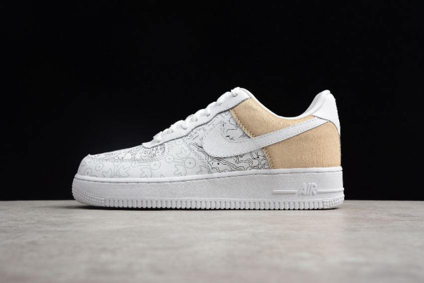 Women's Nike Air Force 1 Suede White Grey A09281-100 Running Shoes