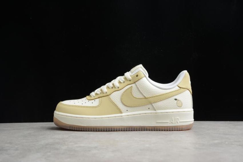 Men's Nike Air Force 1 07 AA6902-700 Lemon White Shoes Running Shoes - Click Image to Close