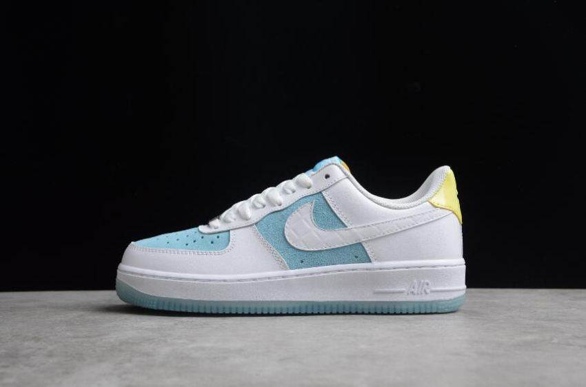 Women's Nike Air Force 1 07 White Lt Blue AA7687-400 Running Shoes - Click Image to Close