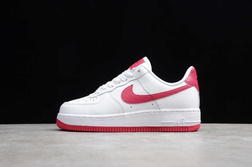 Men's Nike Air Force 1 07 White Wild Cherry White AH0289-107 Running Shoes