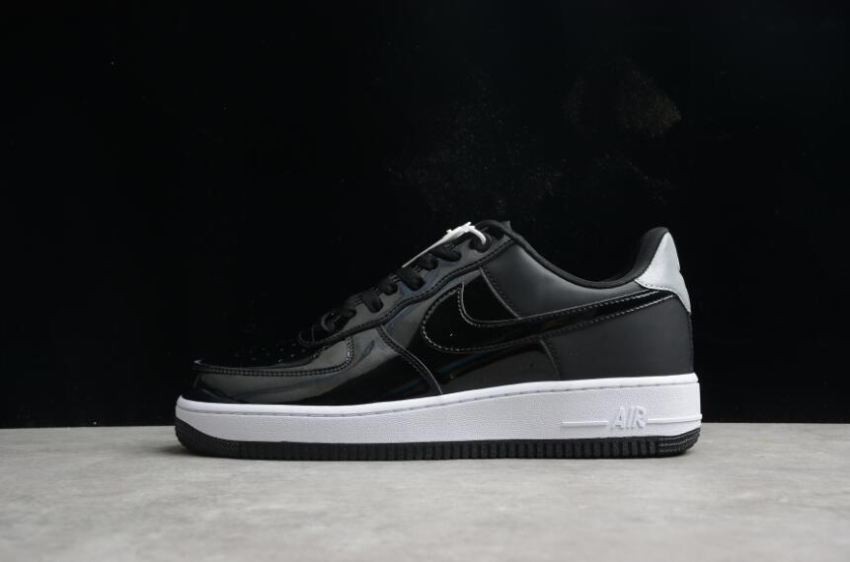 Men's Nike Air Force 1 07 SE PRM AH6827-001 Black Reflect Silver Shoes Running Shoes