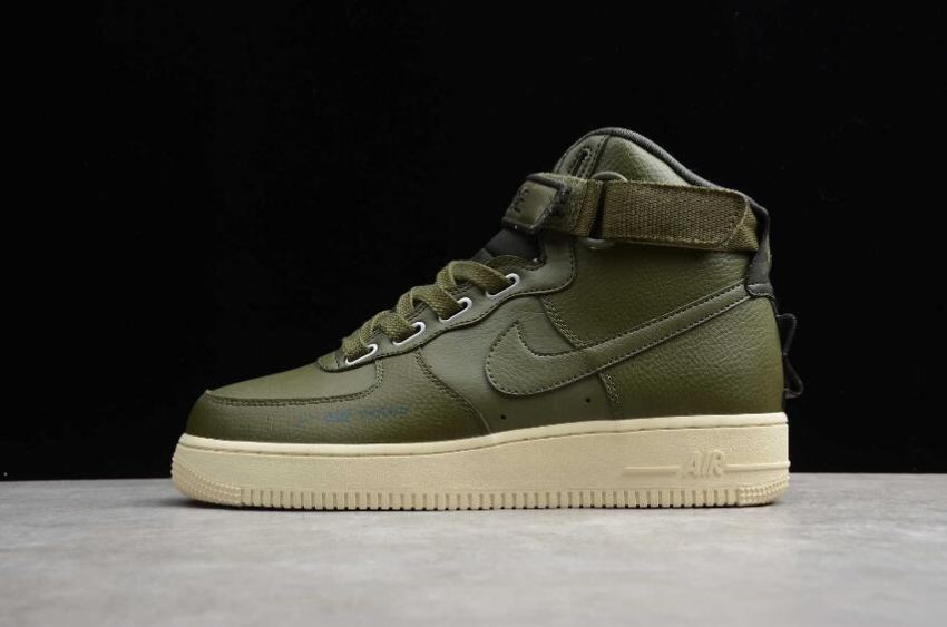 Women's Nike Air Force 1 High UT Olive Canvas AJ7311-300 Running Shoes