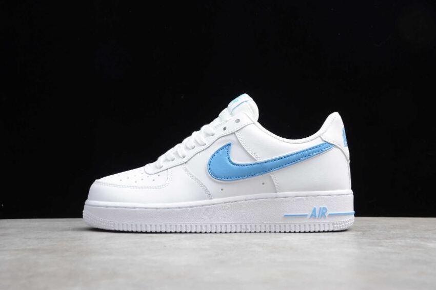 Men's Nike Air Force 1 07 White University Blue AO2423-100 Running Shoes - Click Image to Close