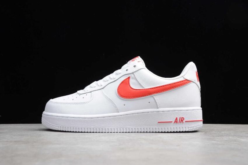 Men's Nike Air Force 1 07 White Gym Red AO2423-102 Running Shoes - Click Image to Close