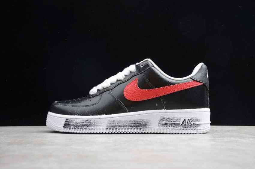 Women's Nike Air Force 1 07 x Para-Noise Black Red AQ3692-002 Running Shoes - Click Image to Close