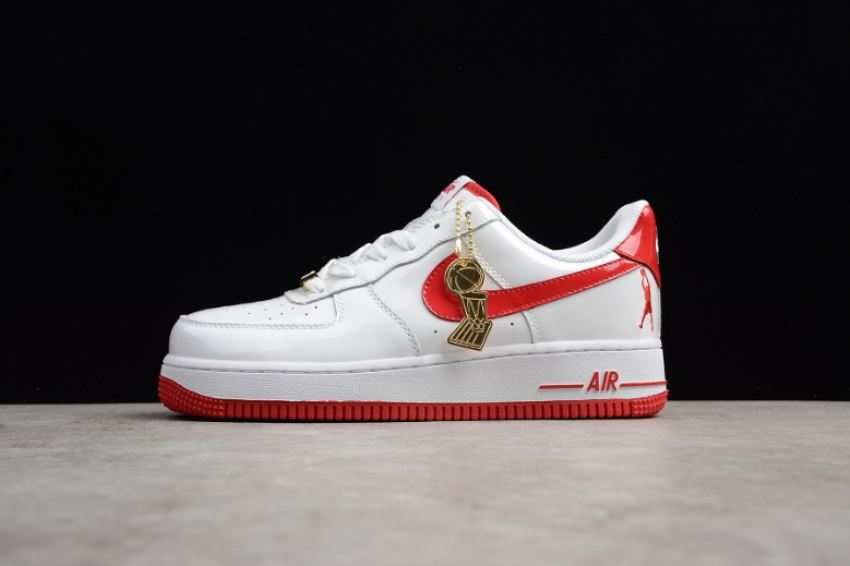 Men's Nike Air Force 1 High Retro CT16 QS White Red AQ4226-126 Running Shoes - Click Image to Close