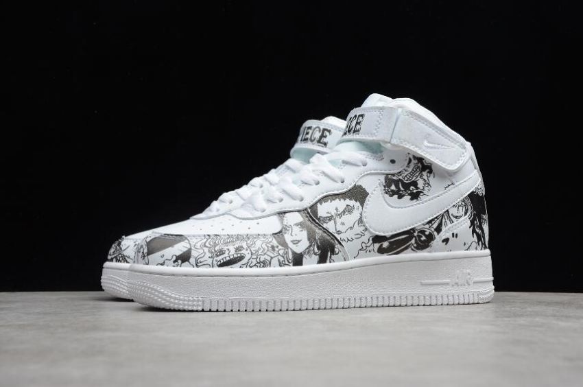 Men's Nike Air Force 1 High 07 ONEPIECE White Black AQ8020-100 Running Shoes