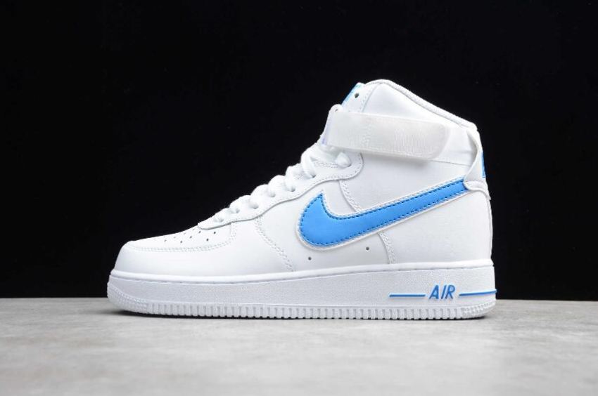 Men's Nike Air Force 1 High 07 White Photo Blue AT4141-102 Running Shoes