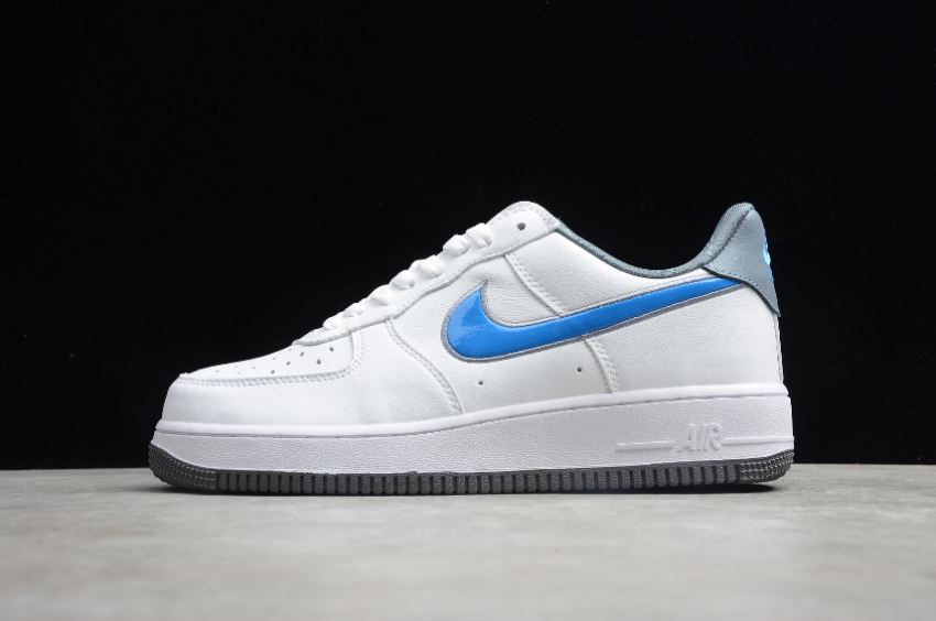 Women's Nike Air Force 1 07 White Grey Blue AV6252-101 Running Shoes