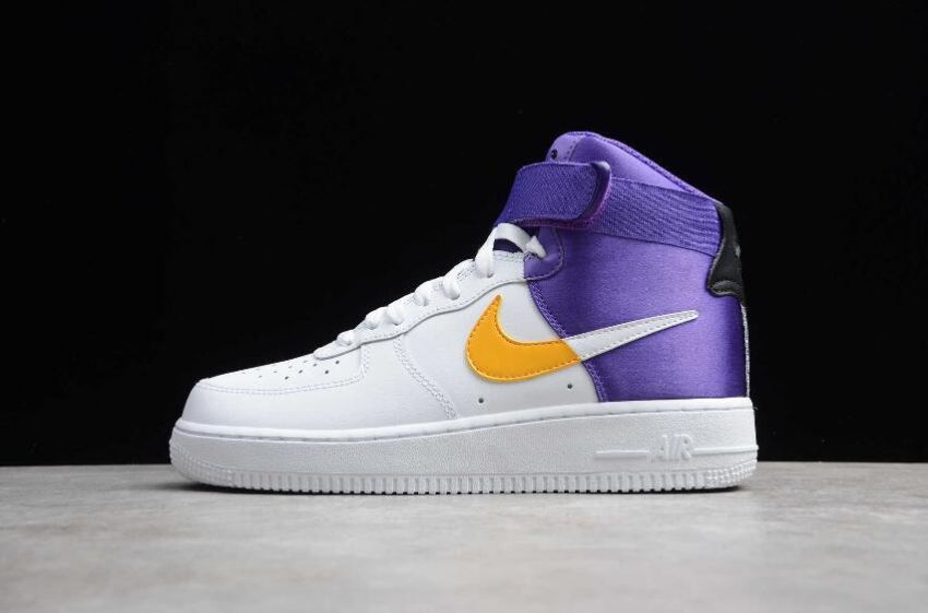 Men's Nike Air Force 1 High 07 White Clover Club Field Purple BQ4591-101 Running Shoes