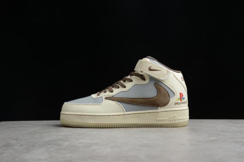 Men's Nike Air Force 1 07 Mid BQ5828-202 Beige Grey Brown Shoes Running Shoes